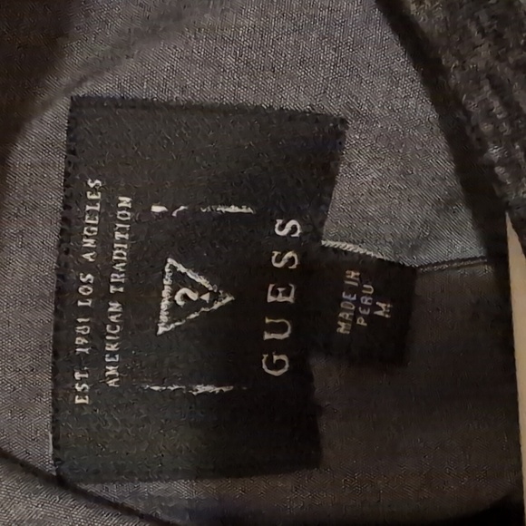 Guess Men's Central Burnout T Shirt - Picture 2 of 3